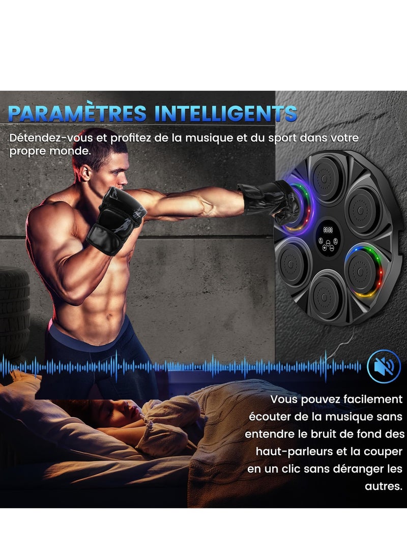 XiuWoo Music Boxing Machine, LED Music Boxing Machine, Wall Mounted Boxing Target, Supports Bluetooth, 9 Speed Modes and Counting Mode for Adults and Children Exercise  - Image 4