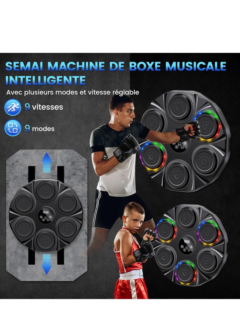 XiuWoo Music Boxing Machine, LED Music Boxing Machine, Wall Mounted Boxing Target, Supports Bluetooth, 9 Speed Modes and Counting Mode for Adults and Children Exercise  - Image 5