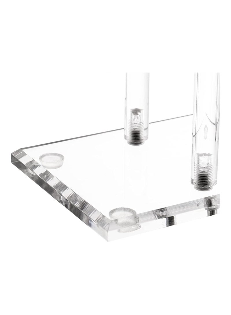 Slasa SLASA 2-Tier Tower Acrylic Jewelry Display Holder, Necklace and Bracelet Hanging Organizer, Clear Stand for Bangles, Necklaces, Rings, Earrings and Watch  - Image 4