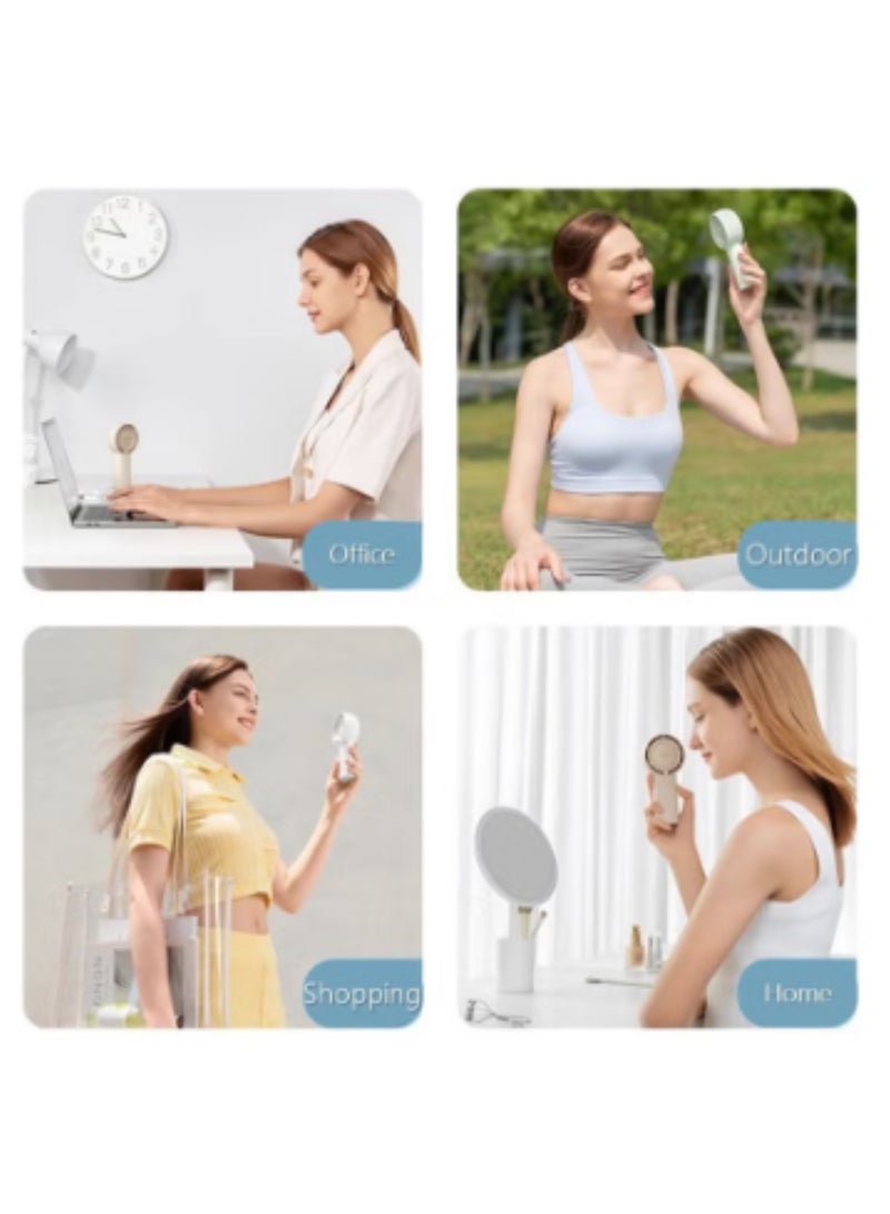 هوكو مروحة توربو محمولة من هوكو مزودة بشاشة رقمية - تبريد حتى 13 ساعة كحد أقصى، بطارية قابلة لإعادة الشحن عبر USB بسعة 2400 مللي أمبير/ساعة، 5 سرعات، حجم الجيب مناسب للسفر والاستخدام الخارجي والمنزلي والمكتبي | أبيض - Image 4