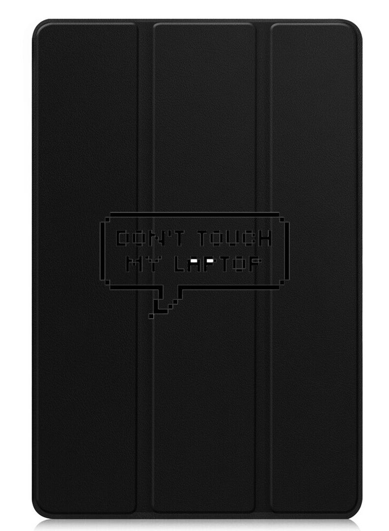 Theodor Protective Flip Case For Apple iPad Air 13 (2024) With Trifold Stand Auto Wake Sleep Shockproof Cover Dont touch my laptop - Image 1