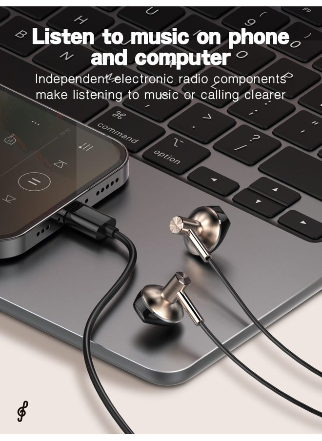 CELIBERY Type-C In-Ear Earphone With Microphone, Black  - Image 5