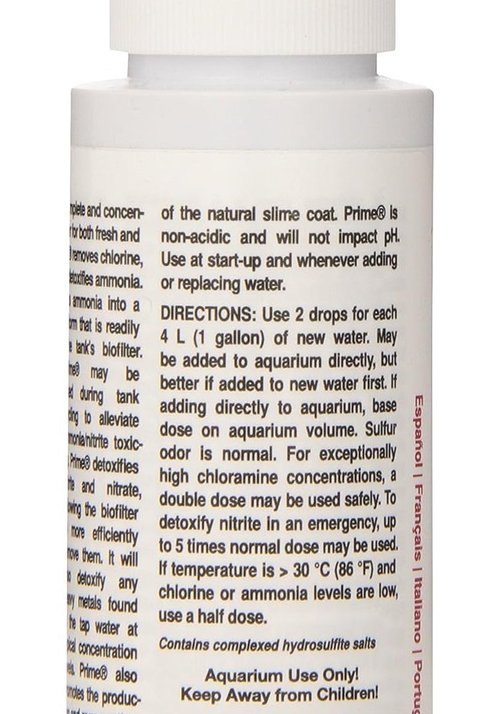 Seachem Prime Fresh and Saltwater Conditioner - 50 ml Chemical Remover and Detoxifier for Aquariums - Image 4