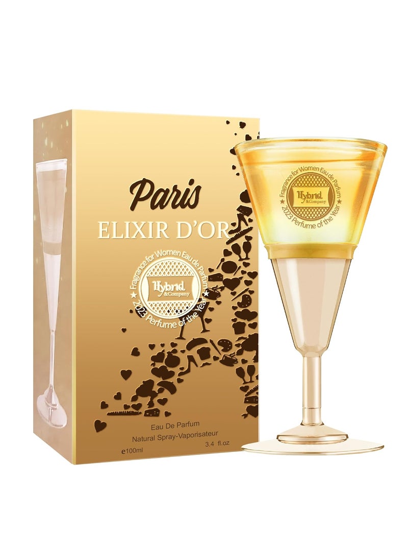 Hybrid & Company - Hybrid & Company Paris Elixir D'Or For Women Fascinating Fragrance Scent Womens Perfume, 3.4 Fl Oz - Image 1