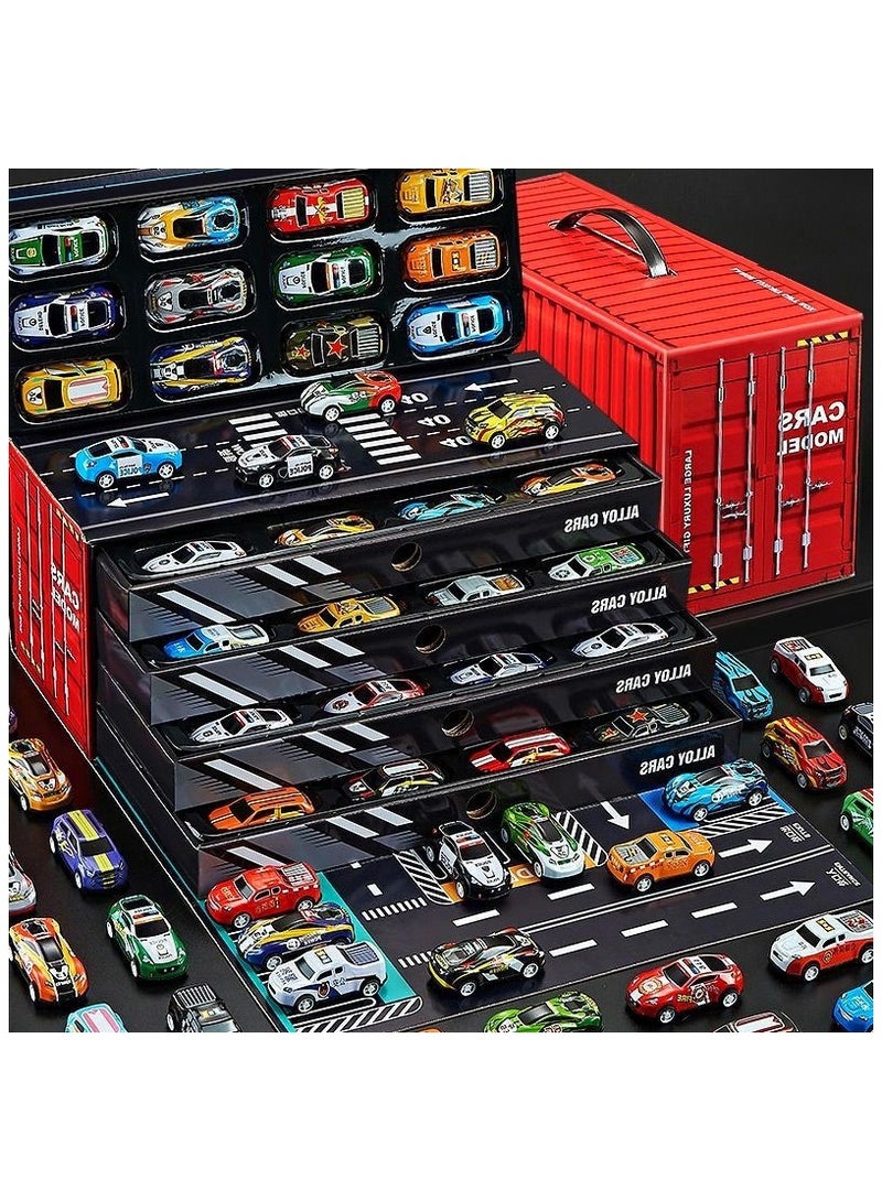 48pcs Pull Back Cars Set,Alloy Racing Car Toys,Bulk Mental Trucks Toy Vehicles Set,Toy Cars for Kids Ages 3-8 Goodie Bag Stuffers Mini Cars Party Favors for Kids Boys and Girls - Image 1