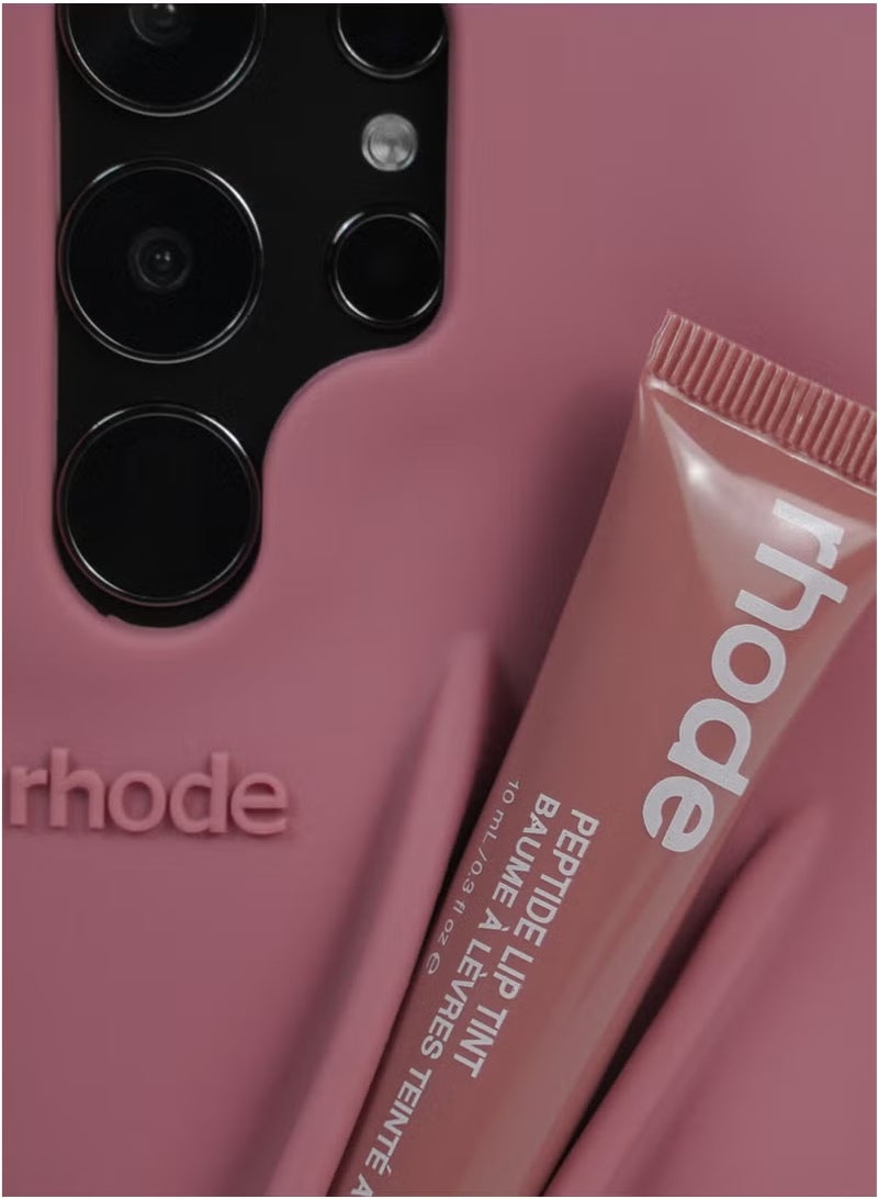 rhode Samsung Silicone Lip Holder for Cell Phone, Lip Gloss Adhesive Sleeve for Phone, Lip Holder Stick-on Phone Case, Back Stick On Holder for Samsung Phones（SALTY TAN） - Image 3