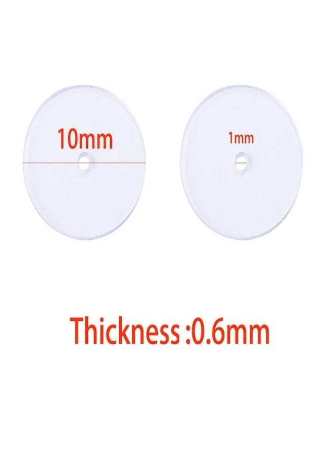 Tegg Plastic Disc 200PCS 10mm Clear Comfort Pads for Earring Backs to Prevent Earrings Sagging - Image 5
