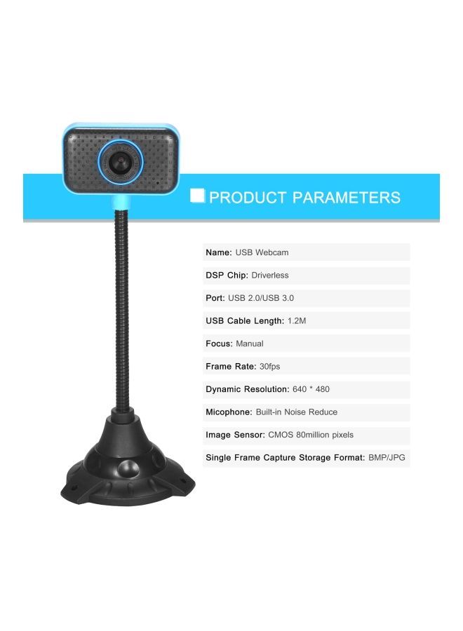 NIBEMINENT HD Webcam Black/Blue  - Image 2