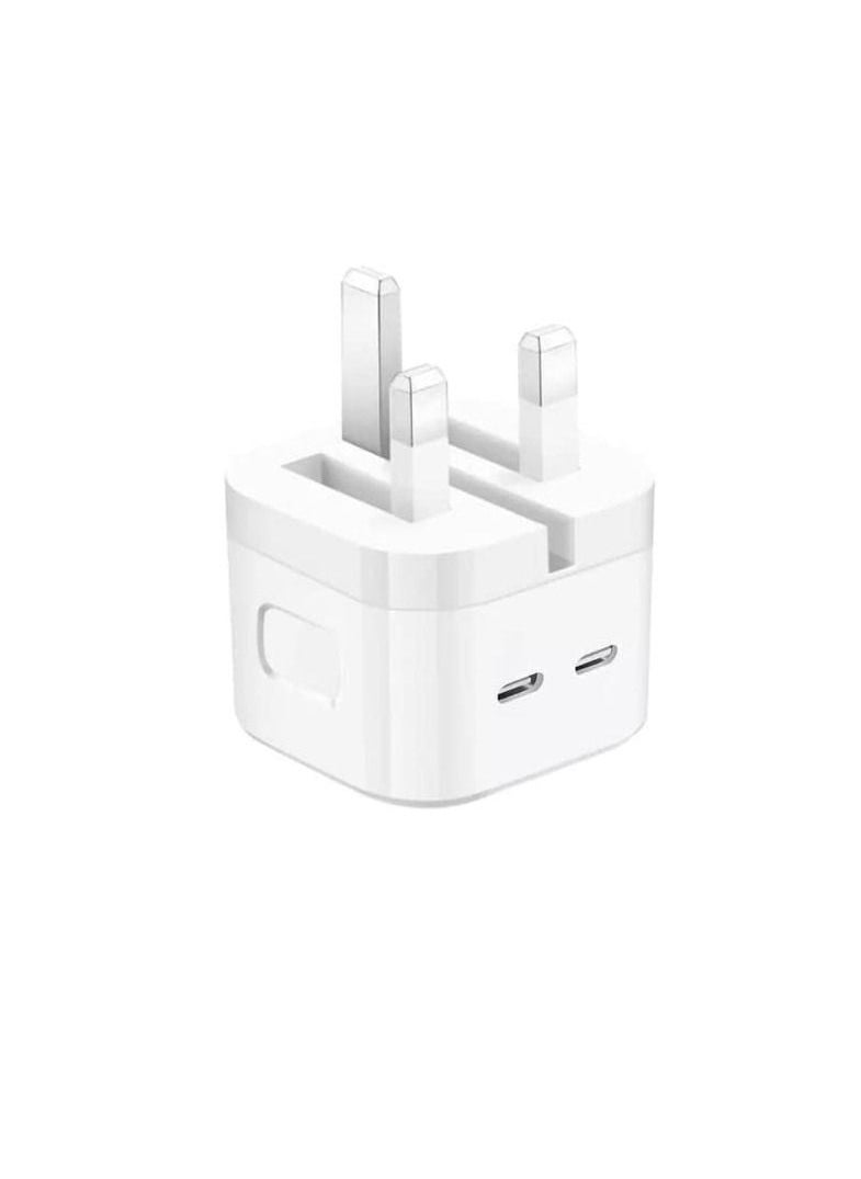 Generic - 35W USB C Plug Fast Charger, Dual USB C Port Power Adapter PD 3.0 Wall Charger Compatible With iPhone 13/13 Pro/13 Pro Max/12/11/SE 3, iPad Pro Air Pods Pro, - Image 1