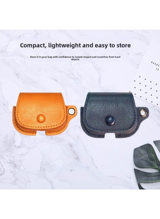 Generic - For AirPods Pro/pro2/2 Generation/3 Generation Bluetooth Solid Color Leather Wireless Bluetooth Protective Cover-Color:Dark Brown-Applicable Model:airpods 1/2 Generation - Image 1