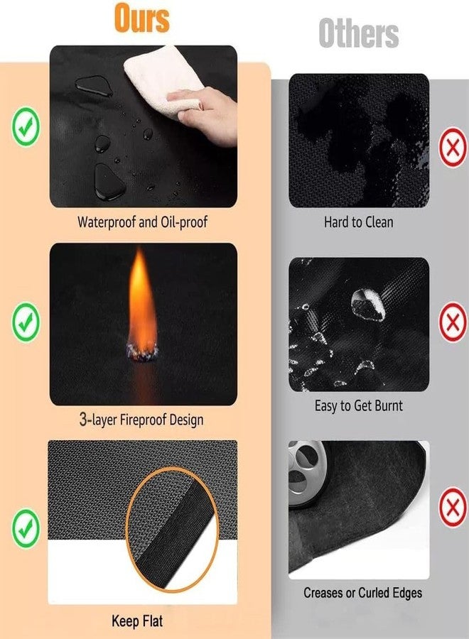 UBeesize Large 76x48 inches Under Grill Mat for Outdoor Grill,Double-Sided Fireproof Grill Pad for Fire Pit,Indoor Fireplace Mat Fire Pit Mat,Oil-Proof Waterproof BBQ Protector for Deck and Patio - Image 5
