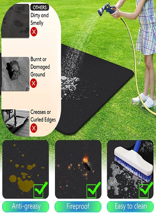 UBeesize Large 76x48 inches Under Grill Mat for Outdoor Grill,Double-Sided Fireproof Grill Pad for Fire Pit,Indoor Fireplace Mat Fire Pit Mat,Oil-Proof Waterproof BBQ Protector for Deck and Patio - Image 4