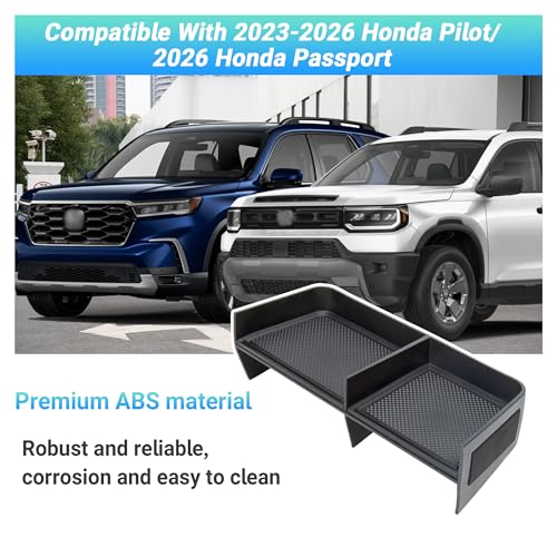 Sinminou Center Console Organizer Compatible with 2023 2024 2025 2026 Honda Pilot/2026 Honda Passport Accessories, Storage Box Tray Insert Divider Compartment Tray Interior Accessories - Image 2