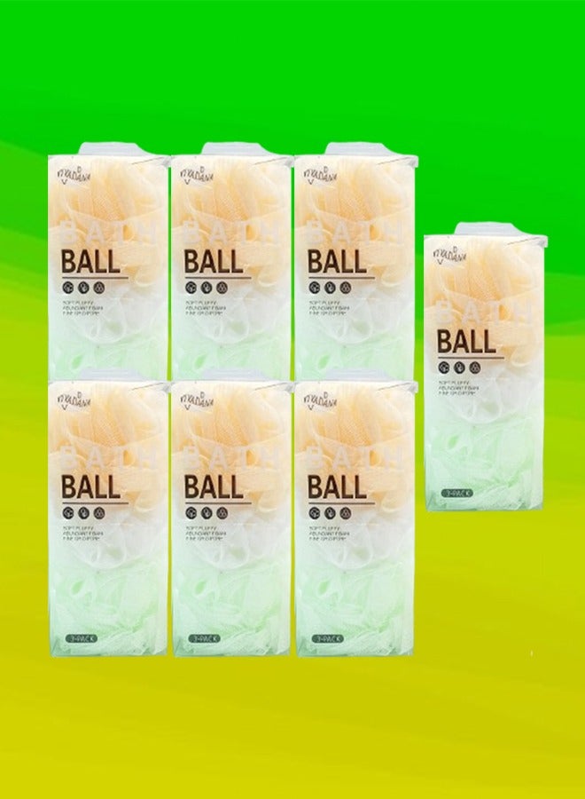 Bath 7 Packages Mesh Bath Sponge Loofah Multicolor 2 Pieces In 1 Pack - Image 1