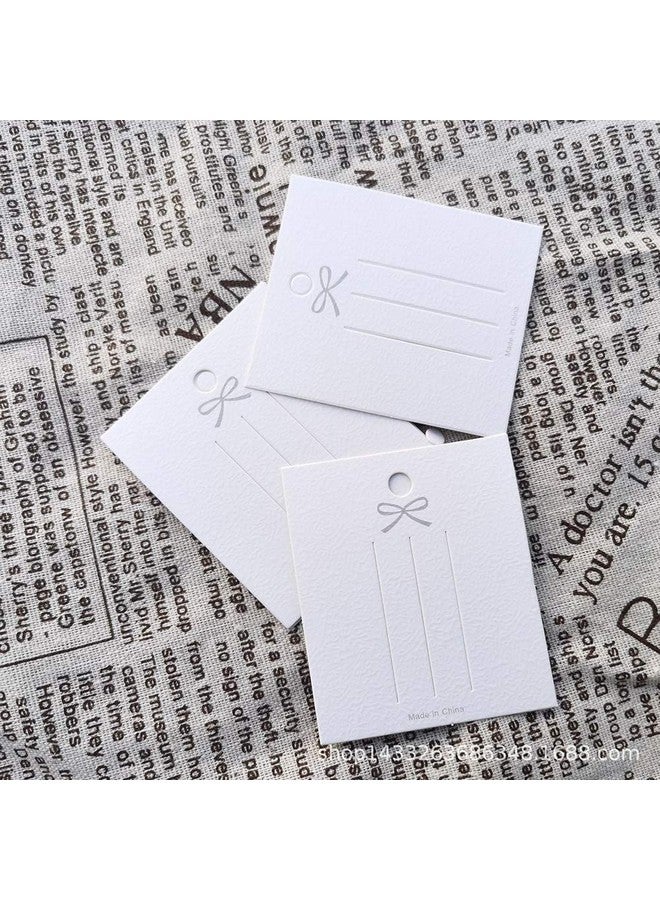 GSHLLO 100 قطعة بطاقات عرض دبابيس الشعر البيضاء على شكل bows لملحقات الشعر - Image 4