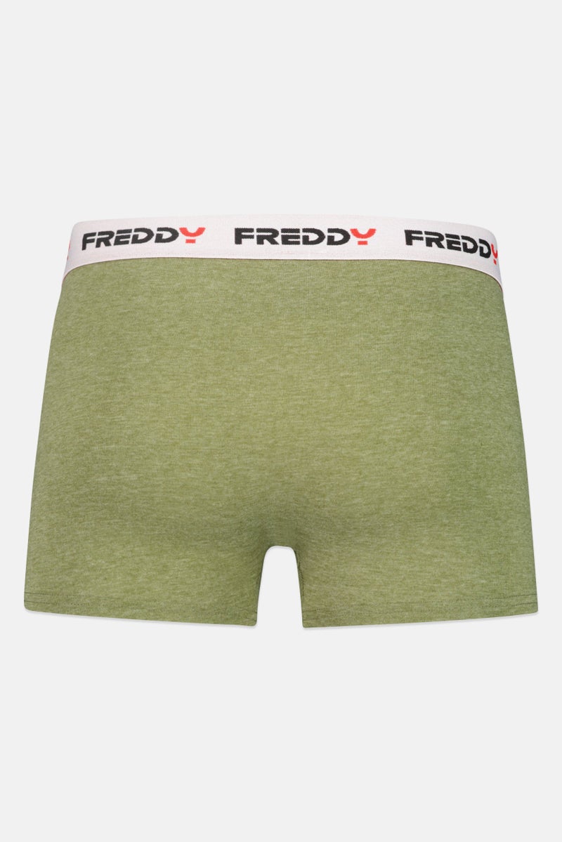 FREDDY سراويل قصيرة للرجال بشعار العلامة التجارية، زيتوني - Image 2