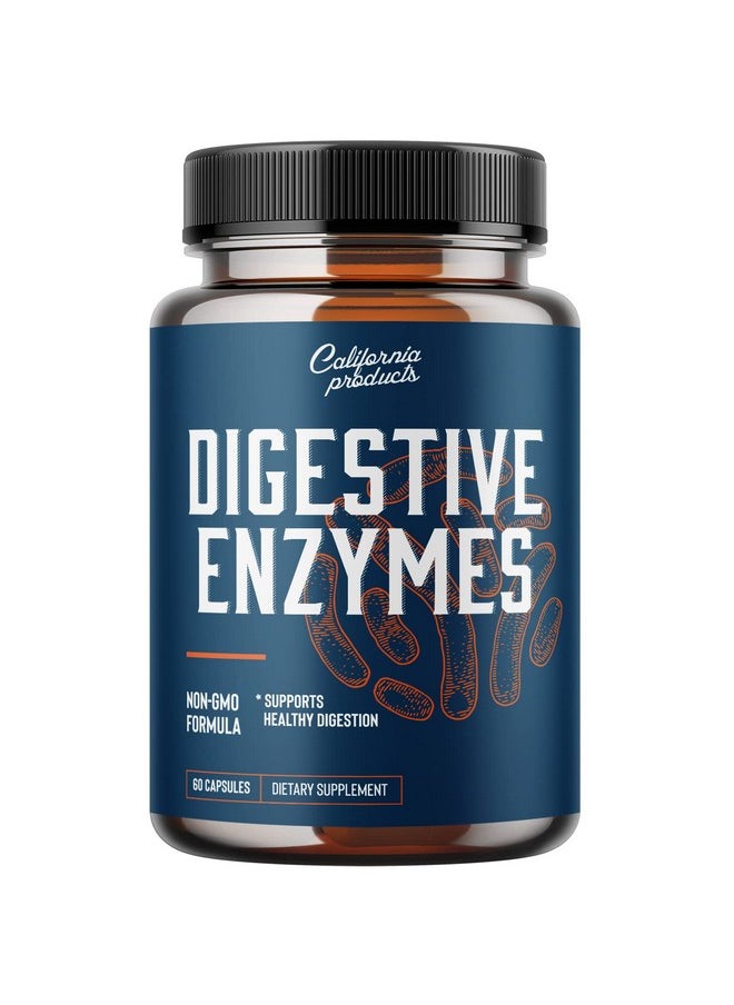 California Products - Gut Health Digestive Enzyme Supplements Pure Digestive Enzymes For Digestion Constipation Relief Pancreatin Digestive Enzymes For Digestive Health - Image 1