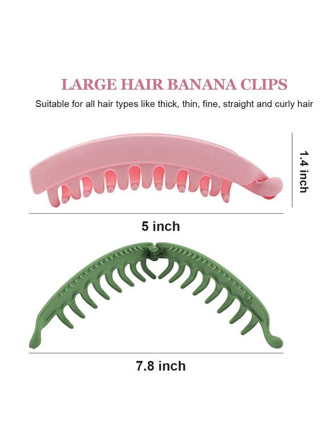 BIRDWARE Hair Clips Big Size Multi Black Color Imported Rubber Acrylic Material Stone Butterfly Hair Clips For Women | Hair Clutchers (Teeth Banana Clip (Pack Of 6)  - Image 4