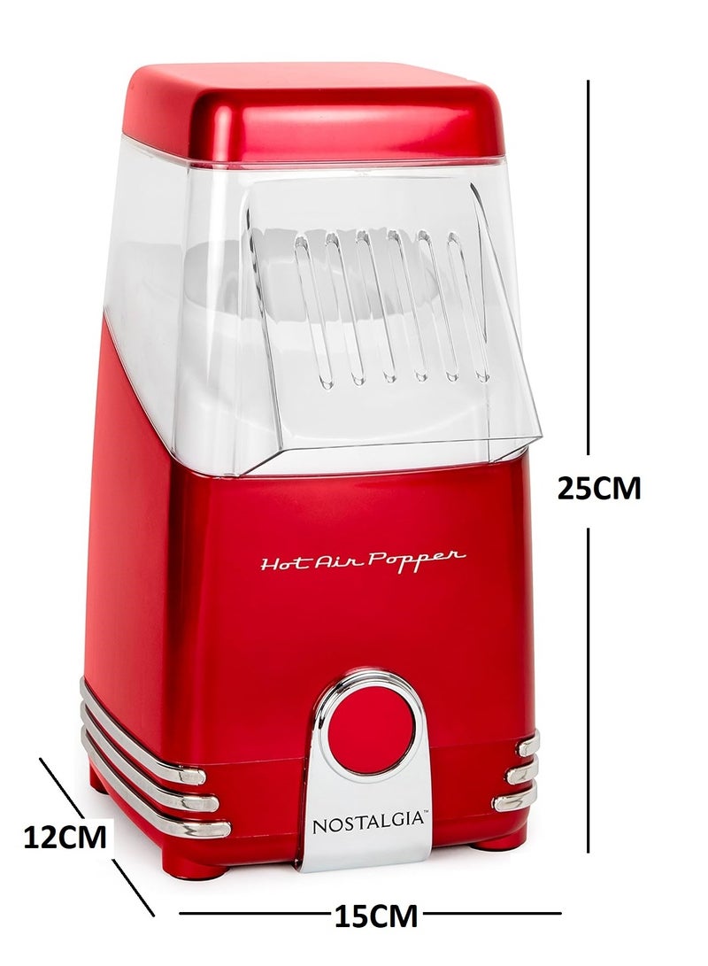 Nostalgia Retro Mini Hot Air Popcorn Maker Red - Image 3
