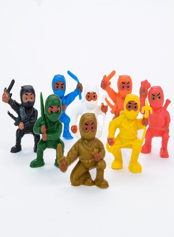 Entervending Mini Ninja Gaming Action Figures - Ninja Party Supplies - Ninja Kids Party Favor and Birthday Gift - Ninja Accessories - Kids Toys Bulk - Ninja Birthday Cake Topper - 100pcs - Image 1