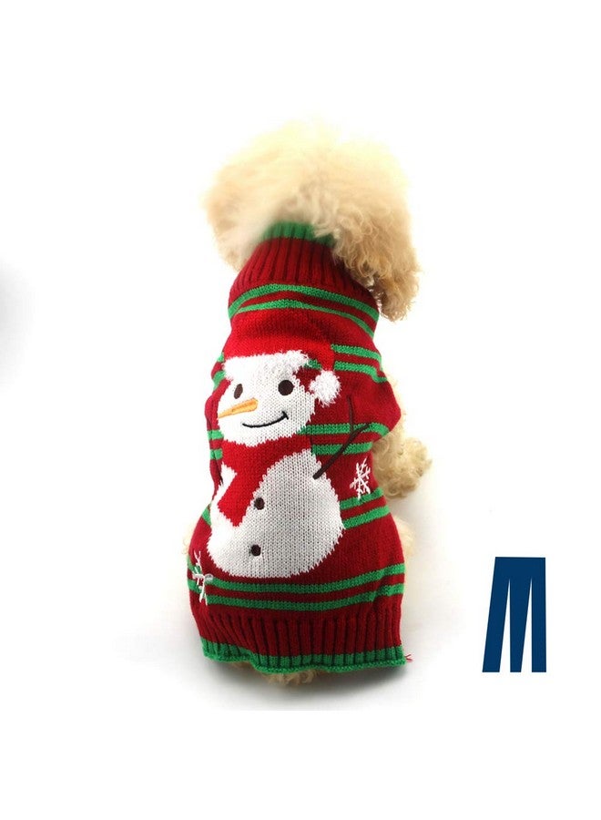 Mikayoo Dog Christmas Sweater, Pet Xmas Sweater, Cat Holiday Sweater, Legless Design Keep Warm and Move Freely, Holiday Festive Sweater for Small Dogs or Cats (Snowman M) - Image 1