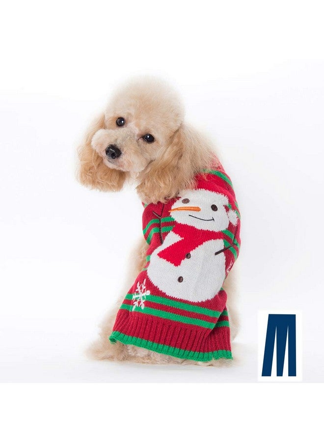 Mikayoo Dog Christmas Sweater, Pet Xmas Sweater, Cat Holiday Sweater, Legless Design Keep Warm and Move Freely, Holiday Festive Sweater for Small Dogs or Cats (Snowman M) - Image 2