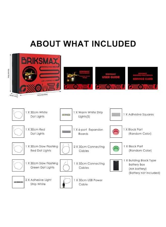 BRIKSMAX BRIKSMAX Led Lighting Kit for LEGO-42152 Firefighter Aircraft - Compatible with Lego Technic Building Blocks Model- Not Include Lego Set  - Image 3