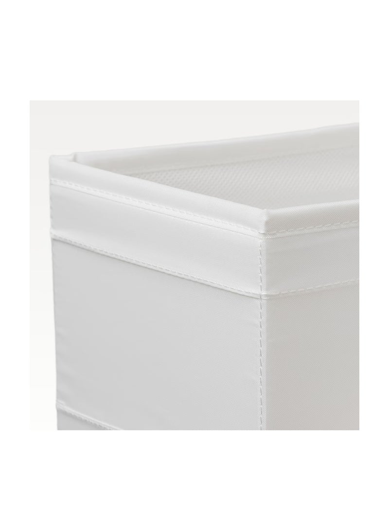 skubb Storage Box Set of 6, Organise Socks, Belts, Jewellery, Wardrobe, Chest of Drawers, Fabric 100% Polyester, White - Image 3