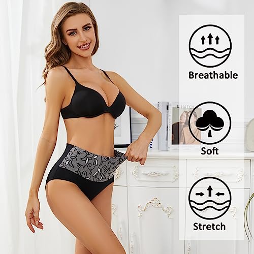 MEIDAYAI Womens Underwear Cotton Tummy Control High Waisted Underwear Soft Breathable Full Coverage Panties Multipack - Image 3