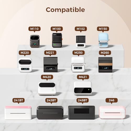 Ponek M110 Labels Compatible for M110/ M100/ M220/ N20/ M221/M421/241BT/243BT/, 1.96'' x 3.14'' (50x80mm), 100 Labels/Roll, for Address/Mailing/Barcode/Business/Office - Image 2