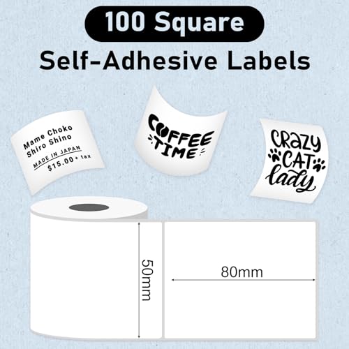 Ponek M110 Labels Compatible for M110/ M100/ M220/ N20/ M221/M421/241BT/243BT/, 1.96'' x 3.14'' (50x80mm), 100 Labels/Roll, for Address/Mailing/Barcode/Business/Office - Image 3