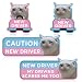 CNhoqc Student New Driver Magnet 4 Pcs Crying Cat Please Be Patient Student New Driver Car Automotive Magnet Reflective Rookie Magnetic Attention Sign Bumper Sticker Safety Warning Reusable Movable - Image 2