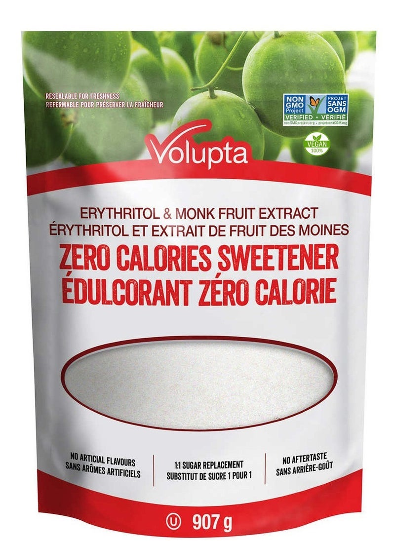 Classic Monk Fruit Sweetener - White Sugar Substitute, Zero Calorie, Keto Diet Friendly, Zero Net Carbs, Zero Glycemic, Sugar Replacement 907g