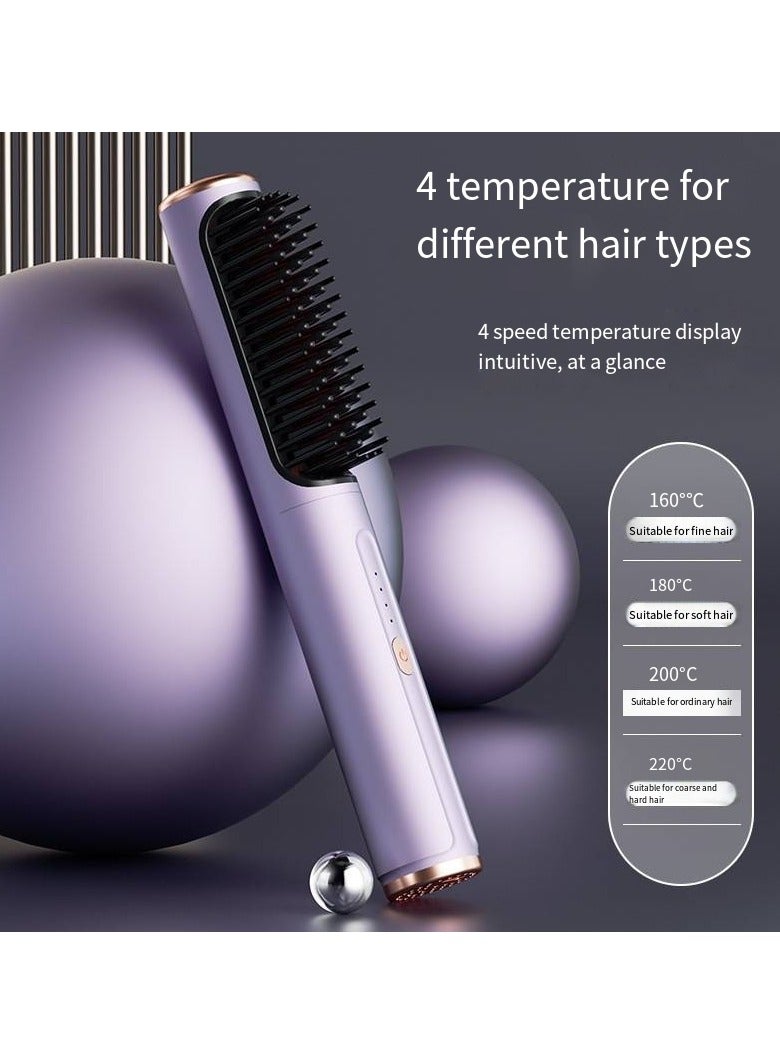 general Mini Ionic Straightening Comb – Travel-Friendly Straightener & Curler for Men/Women, Dual-Use Hair Styling Tool - Image 4