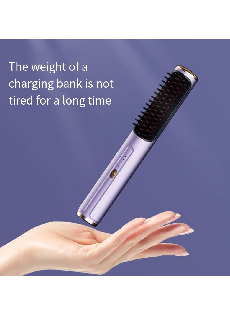 general Mini Ionic Straightening Comb – Travel-Friendly Straightener & Curler for Men/Women, Dual-Use Hair Styling Tool - Image 2