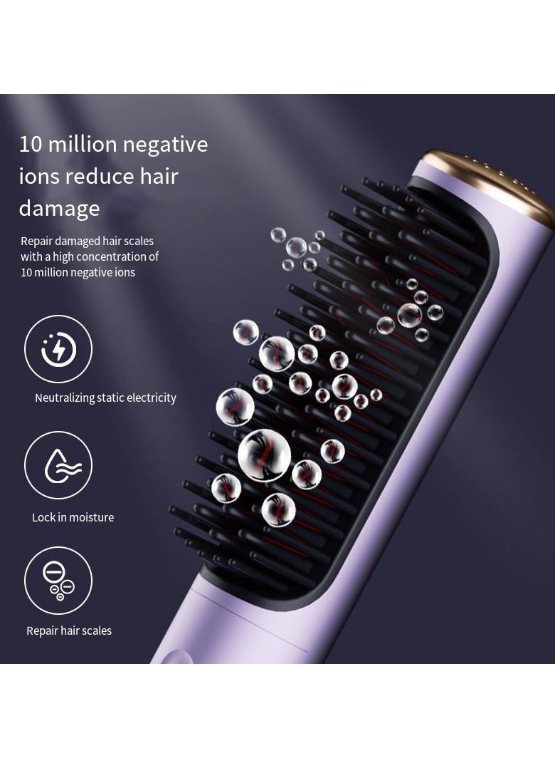 general Mini Ionic Straightening Comb – Travel-Friendly Straightener & Curler for Men/Women, Dual-Use Hair Styling Tool - Image 3