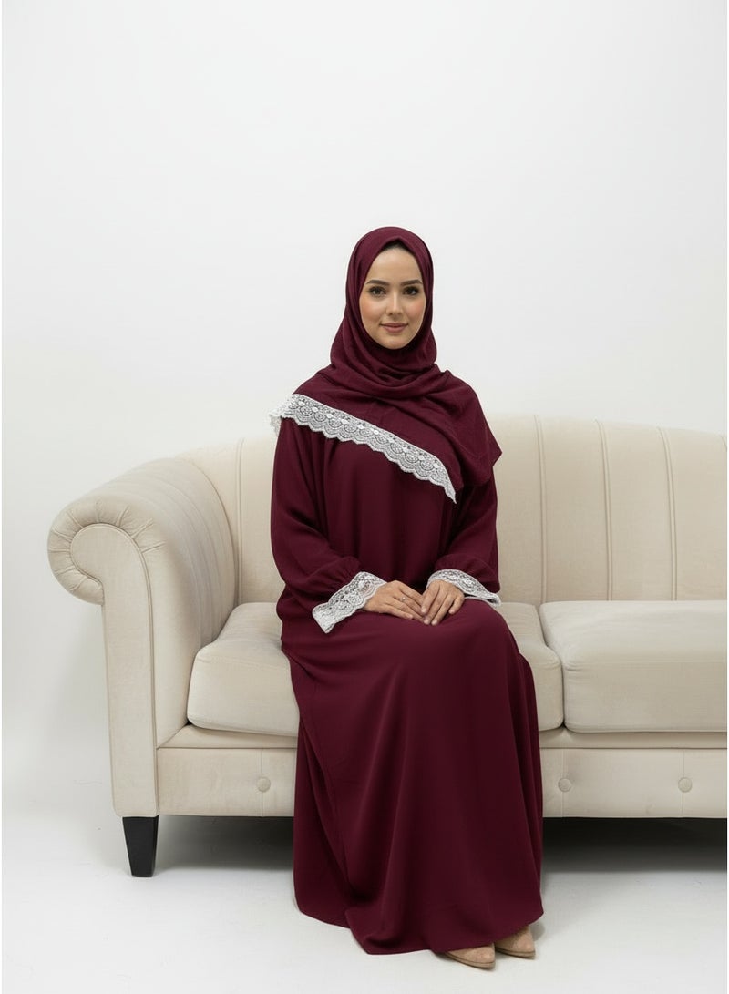 لامورا فستان صلاة إسلامي للنساء | عباءة، زي حجاب من قطعة واحدة، جلابية - Image 5