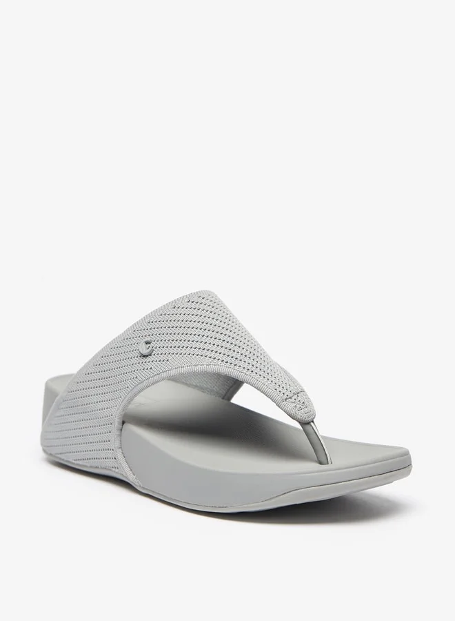 لو كونفورت Women Textured Slip-On Thong Sandals