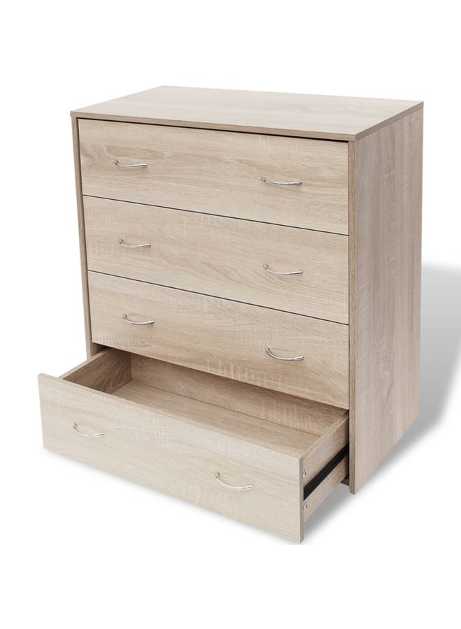 vidaxl Sideboard with 4 Drawers 60x30.5x71 cm Oak Colour 242544 - Image 1