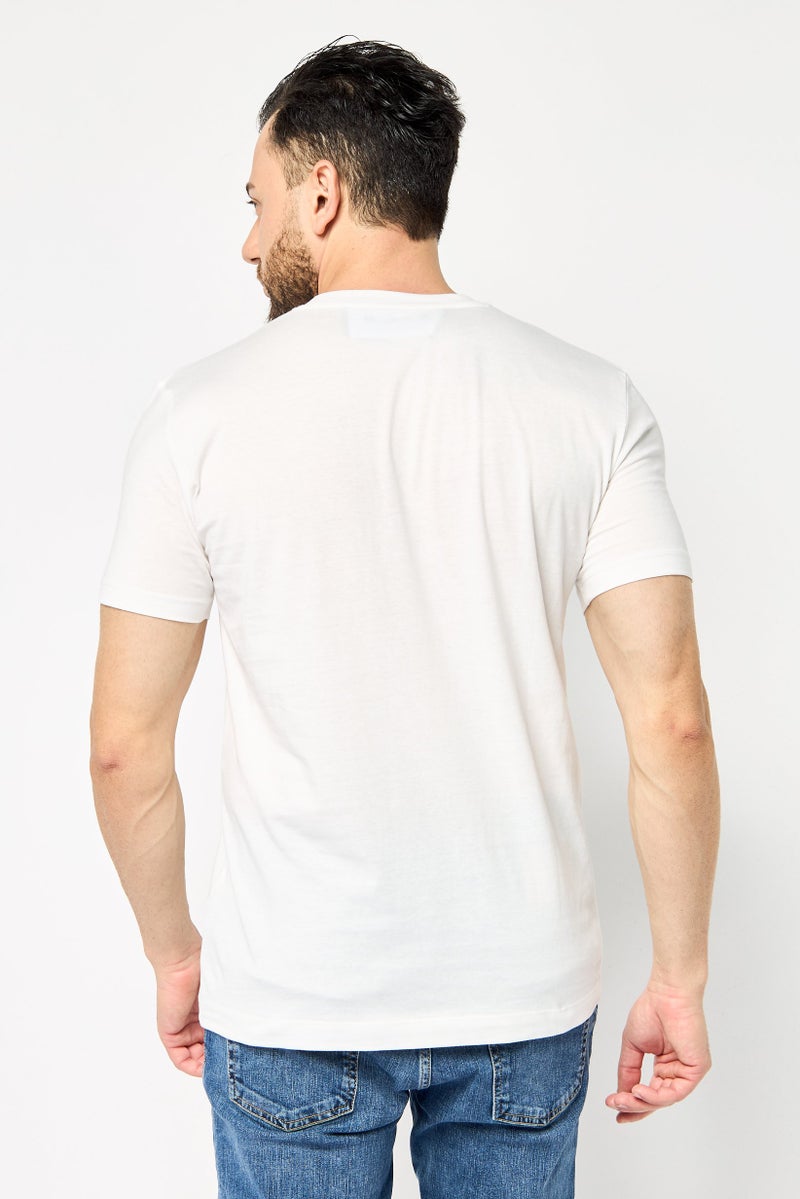 JOHN RICHMOND Men Crew Neck Short Sleeve Graphic T Shirt, White - Image 4