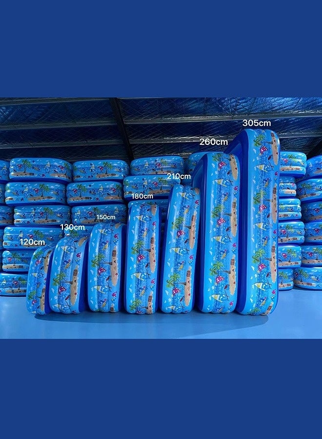 305X175X58CM  Swimming Pool Family Inflatable Elastic Base,Inflatable Kiddie Pool Fun Outdoor Water Toys for Girls Boys Rectangle Non-Slip - Image 5