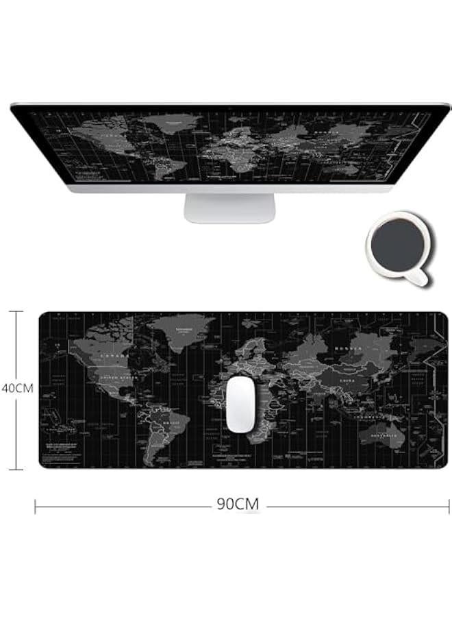 Large Gaming Mouse Pad with Stitched Edges, Non-Slip Rubber Base Desk Pad for Laptop, Office, Home, 80X30 CM - Image 3