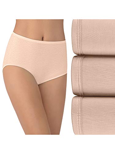 Vanity Fair Women's Illumination Brief Panties (Regular & Plus Size), (Pack of 3) - Rose Beige, 7 - Image 1