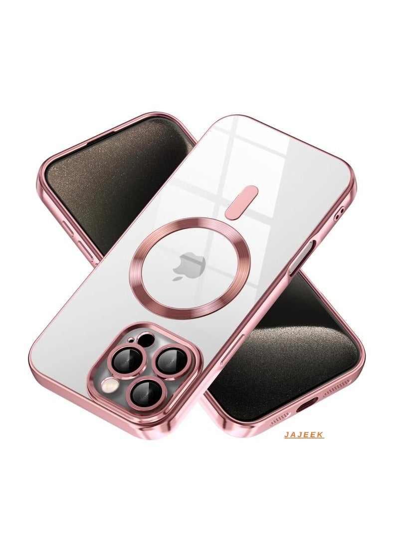 JAJEEK iPhone 16 Pro Max Magnetic Case – Compatible with MagSafe, Built-in Camera Protector, Soft TPU Anti-Scratch Shockproof Clear Case, Slim Design for iPhone 16 Pro Max 6.1 Inch - Image 1