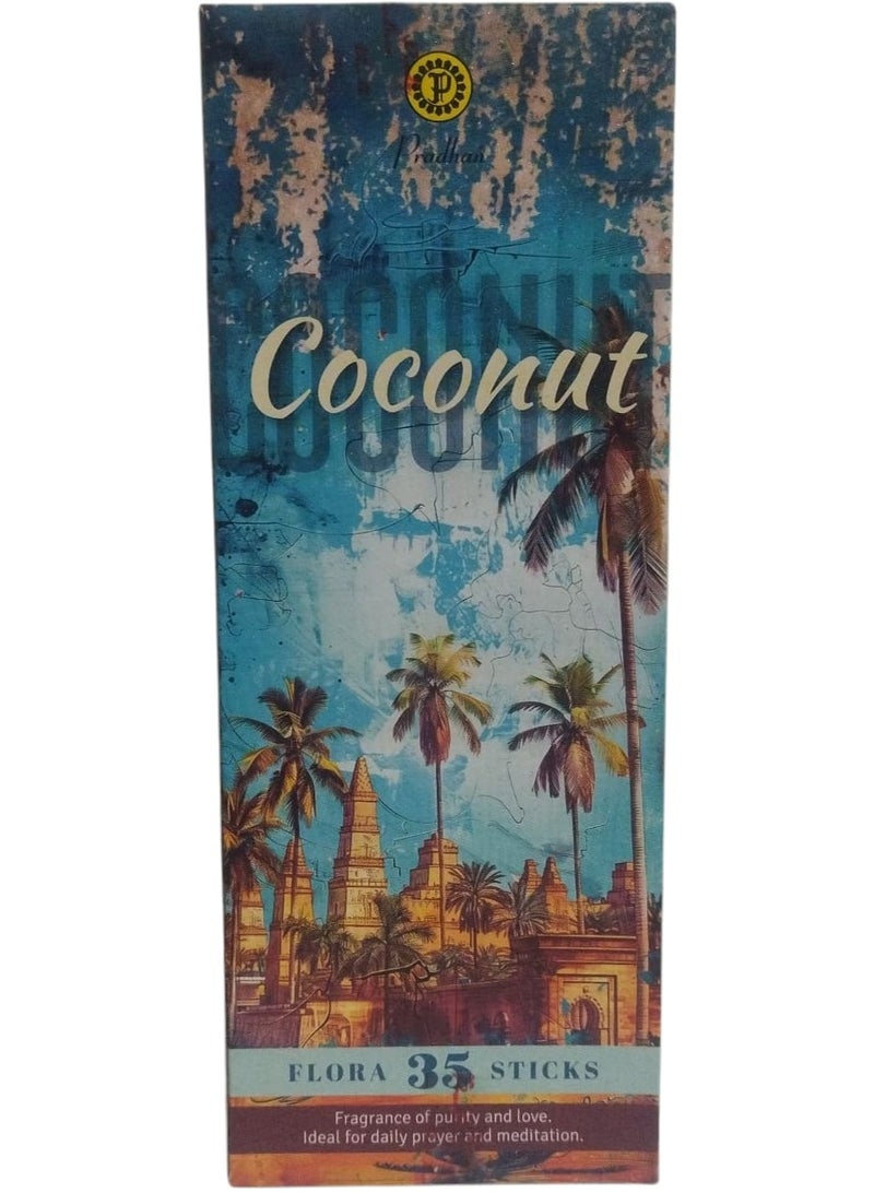 برادهان أعواد بخور جوز الهند - فلورا 35 عود - Image 2