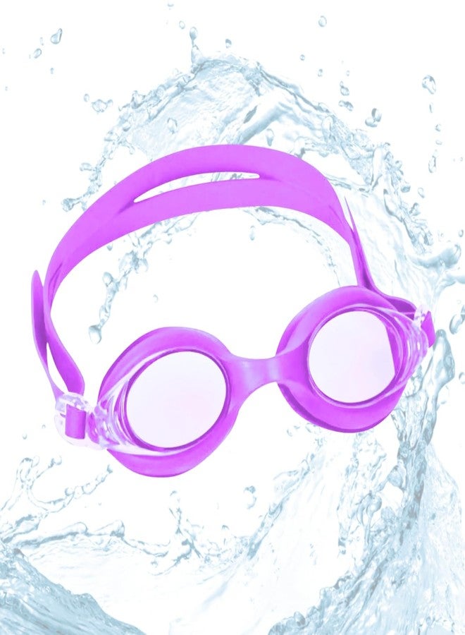 KARBD Swimming Goggles Kids Size with Anti Fog UV Protection Glasses - Kiddos, Purple Solid - Image 1