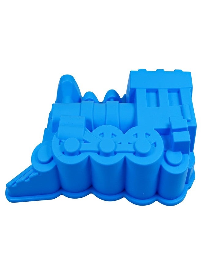 PhantomSky Locomotive Train Silicone Cake Pan Non-Stick Cake Mold Cake Baking Tray Pizza Tray Baking pan, Cartoon Creative Cake Decorating Tools Baking Mold for DIY Birthday Party Cake, Bread - Image 1