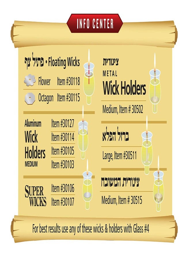 Ner Mitzvah Hanukkah Menorah Glass Oil Cups - Elegant Holders for Oil for Shabbos and Chanukah - Durable Quality, Long-Lasting - Size #3 (9-Pack) - Image 5