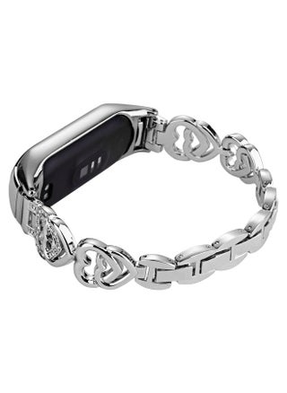 Replacement Strap For Xiaomi Mi Band 7 Universal Diamond Metal Watch Band Silver - pzsku/Z7225DDE8AD0C52B4D764Z/45/_/1714870426/6a50b647-9d12-4c8f-9630-2b6a2d1930e8