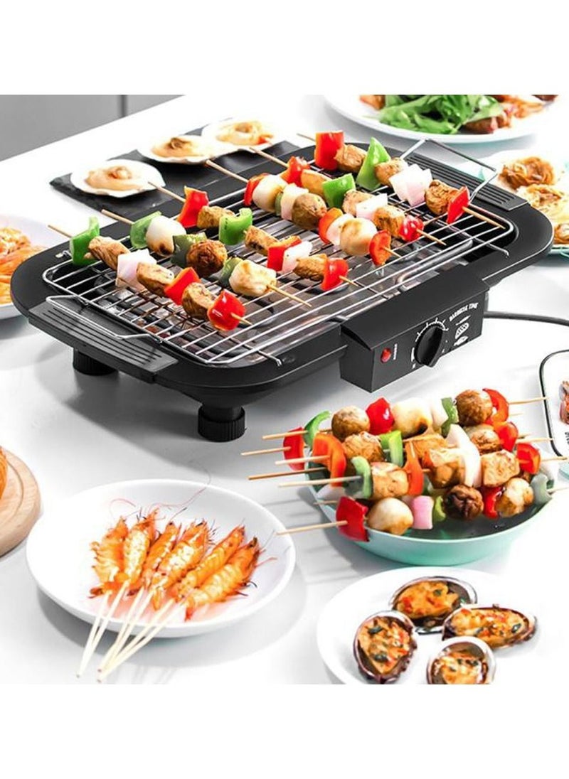 BBQ Portable Electric Smokeless Barbecue 2000W High Power Grill Indoor BBQ Grilling Table with 5 Adjustable Temperature fit Home Dinner Camping Travel Hiking  - Image 2